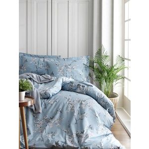 Lenjerie de pat pentru o persoana (FR), Chicory - Blue, Türkiz, Bumbac Ranforce imagine