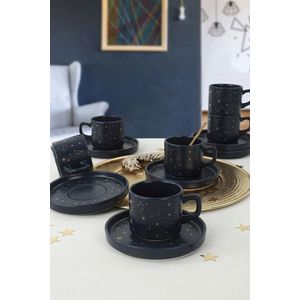 Set pentru ceai, Keramika, 275KRM1647, Ceramica, Bleumarin/Auriu imagine
