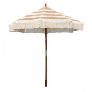 Umbrela pentru gradina/terasa Garden, Pakoworld, 272x272x262 cm, lemn/tesatura macrame/metal, ecru imagine