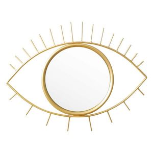 Oglinda decorativa Eye, Pakoworld, 46x26 cm, PAL melaminat, auriu imagine