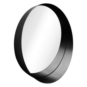 Oglinda decorativa Round, Pakoworld, 50x50 cm, metal, negru imagine