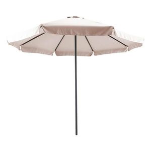 Umbrela pentru gradina/terasa Nagida, Pakoworld, 300x300x240 cm, otel/textil/aluminiu, antracit/bej imagine