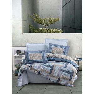 Lenjerie de pat pentru o persoana Single XL (DE), Groovy - Blue, Cotton Box, Bumbac Ranforce imagine