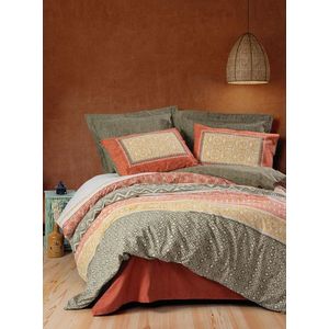 Lenjerie de pat pentru o persoana Single XL (DE), Tuwa - Tile Red, Cotton Box, Bumbac Ranforce imagine