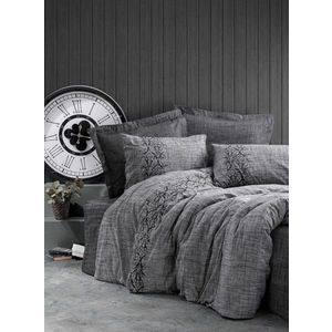 Lenjerie de pat pentru o persoana Single XXL (DE), Sooty - Grey, Cotton Box, Bumbac Ranforce imagine