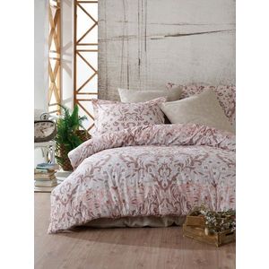 Lenjerie de pat pentru o persoana (DE), Floral - Pink, Primacasa by Türkiz, Bumbac Ranforce imagine