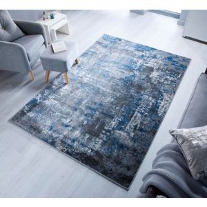Covor Wonderlust, Flair Rugs, 80x150 cm, polipropilena, albastru/gri imagine