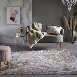 Covor Marbled Blush, Flair Rugs, 80x150 cm, polipropilena/poliester, roz pudra imagine