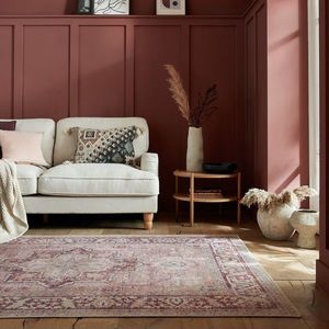 Covor Windsor Traditional Pink, Flair Rugs, 80x150 cm, fibre reciclate/poliester chenille, roz pudra imagine