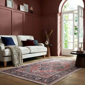 Covor Windsor Traditional Red, Flair Rugs, 80x150 cm, fibre reciclate/poliester chenille, rosu imagine