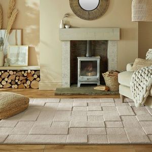 Covor Checkerboard, Flair Rugs, 160x230 cm, lana, natural imagine