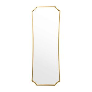 Oglinda decorativa Torfu, Pakoworld, 56x165 cm, metal/sticla/MDF, auriu imagine