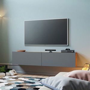 Comoda TV Dello, Pakoworld, 140x31.5x29.5 cm, PAL/MDF, maro/antracit imagine