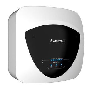 Boiler electric Ariston Andris Elite WiFi 30/5 EU, 30l, 1500W, butoane soft touch, control vocal, clasa energetica A, Montare deasupra chiuvetei, 447x447x410mm, Alb imagine