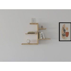 Raft de perete, Asse Home, Gami, 82.2x48x19.6 cm, PAL , Maro imagine