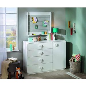 Dulap, Çilek, Baby Cotton Large Dresser, 125x89x56 cm, Multicolor imagine