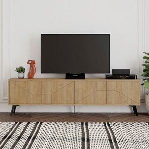 Comoda TV, Decortie, Dune, 180x50x29.6 cm, Stejar imagine