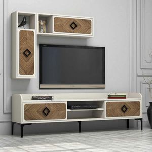 Comoda TV, Hommy Craft, Samba, 180x52x35 cm, Maro/Crem imagine