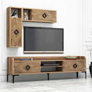 Comoda TV, Hommy Craft, Samba, 180x52x35 cm, Maro imagine