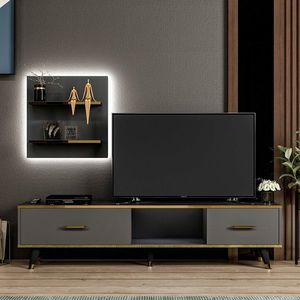 Comoda TV, Inarch, Aren, 180x43.6x35 cm, Antracit imagine
