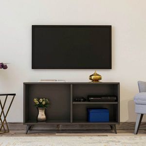 Comoda TV, Kalune Design, Zisino, 100x54x35 cm, Antracit imagine