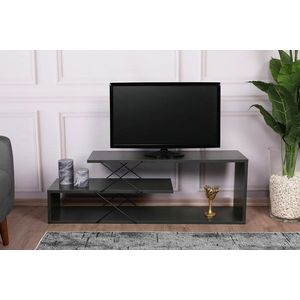 Comoda TV, Kalune Design, Zigzag, 120x40x30 cm, Antracit imagine