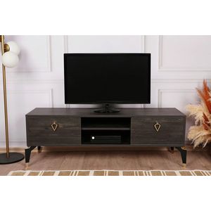 Comoda TV, Kalune Design, Posh, 143x47x40 cm, Maro inchis imagine