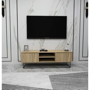 Comoda TV, Kalune Design, Escape 140, 140x50x40 cm, Pâslă / Negru imagine