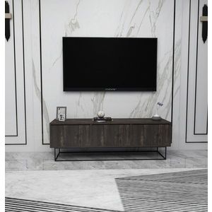 Comoda TV, Kalune Design, Kordon 140, 140x50x40 cm, Maro închis/Negru imagine