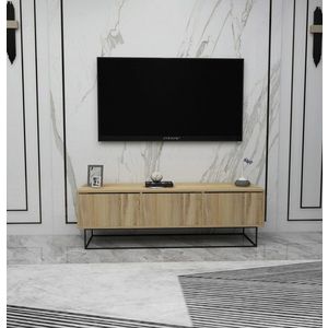 Comoda TV, Kalune Design, Kordon 140, 140x50x40 cm, Pâslă / Negru imagine