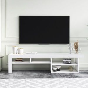 Comoda TV, Minima, Reeta, 162x40x38.6 cm, Alb imagine