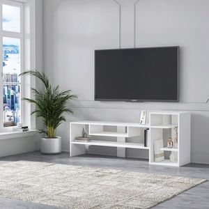 Comoda TV, Minima, Gulio, 160x64x35 cm, Alb imagine