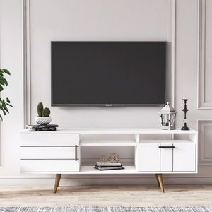 Comoda TV, Minima, Termini Wide, 179.5x63.2x37 cm, Alb imagine
