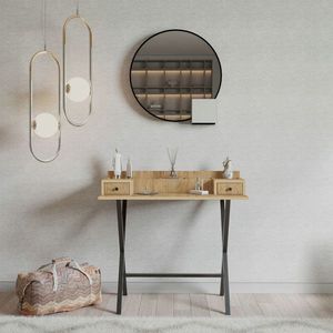 Masa de toaleta / machiaj, Mod Design, Dubai, Stejar / Negru imagine