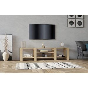 Comoda TV, Puqa Design, Technic, 159.8x40x33.6 cm, PAL, Maro imagine