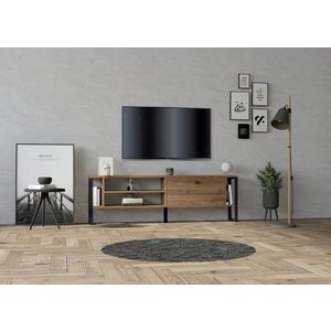 Comoda TV, Puqa Design, Asrın, 160x50.4x24.5 cm, PAL, Maro imagine