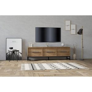 Comoda TV, Puqa Design, Melody, 160x50x40 cm, PAL, Maro imagine