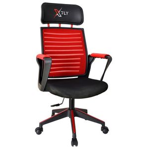 Scaun de birou, Seatix, XFly Oyuncu, 56x110x48 cm, Poliuretan, Roșu/Negru imagine