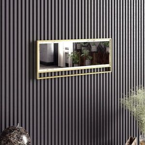 Oglinda decorativa, Zena Home, Polka, PAL, Aur/Alb imagine