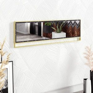 Oglinda decorativa, Zena Home, Polka 2, PAL, Aur/Negru imagine