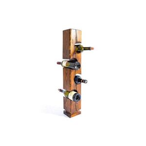 Raft pentru sticle de vin, Massive Design, Wiholder, 15x15x60 cm, Maro imagine