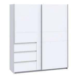 Dulap pentru haine Gotion, Pakoworld, cu 2 usi, 200x61x200.5 cm, PAL/aluminiu, alb imagine