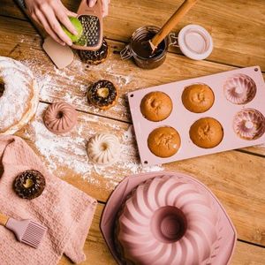 Tava de copt prajituri Easy Bake, Homla, 28x17 cm, silicon, roz imagine