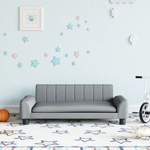 vidaXL Canapea pentru copii, gri deschis, 90x53x30 cm, material textil imagine