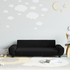 vidaXL Canapea pentru copii, negru, 100x54x33 cm, catifea imagine