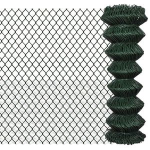 vidaXL Gard de legătură din plasă, verde, 1, 25 x 15 m, oțel imagine
