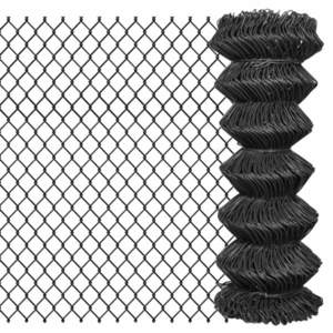 vidaXL Gard plasă de sârmă, gri, 15 x 1 m, oțel imagine