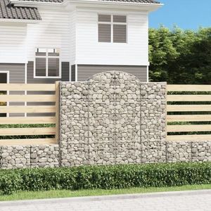 vidaXL Coșuri gabion arcuite 8 buc, 200x30x180/200cm, fier galvanizat imagine