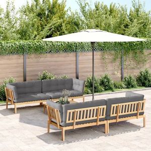 vidaXL Set canapele de grădină cu perne din paleți 5 piese lemn acacia imagine