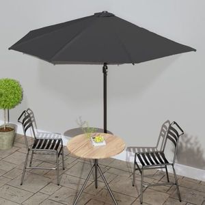 vidaXL Umbrelă de soare de balcon, tijă aluminiu, antracit, 300x155 cm imagine